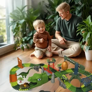 Dinosaur-world-of-racing-track-in-house