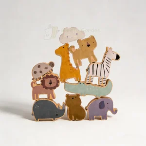 Montessori-Wooden-Animal-Balance-Stack Toy2